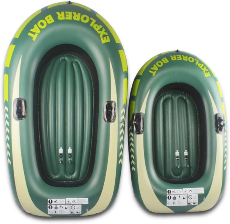 woobles Dingy Boats, Inflatable Boat Challenger Inflatable Boat Set Thickened Rowing Boats for Kids Green One Person, Inflatable Boat - Image 5